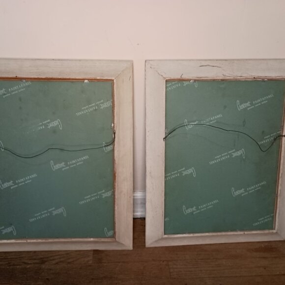 Vintage Clown Paintings Pair 1960s Midcentury CREEPY Signed W. McGowen - Picture 2 of 6